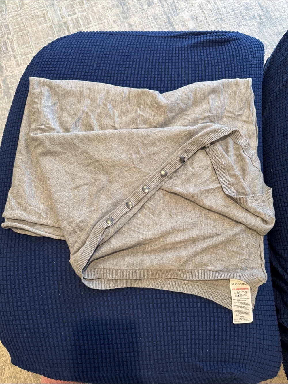 Seraphine gray maternity knit top